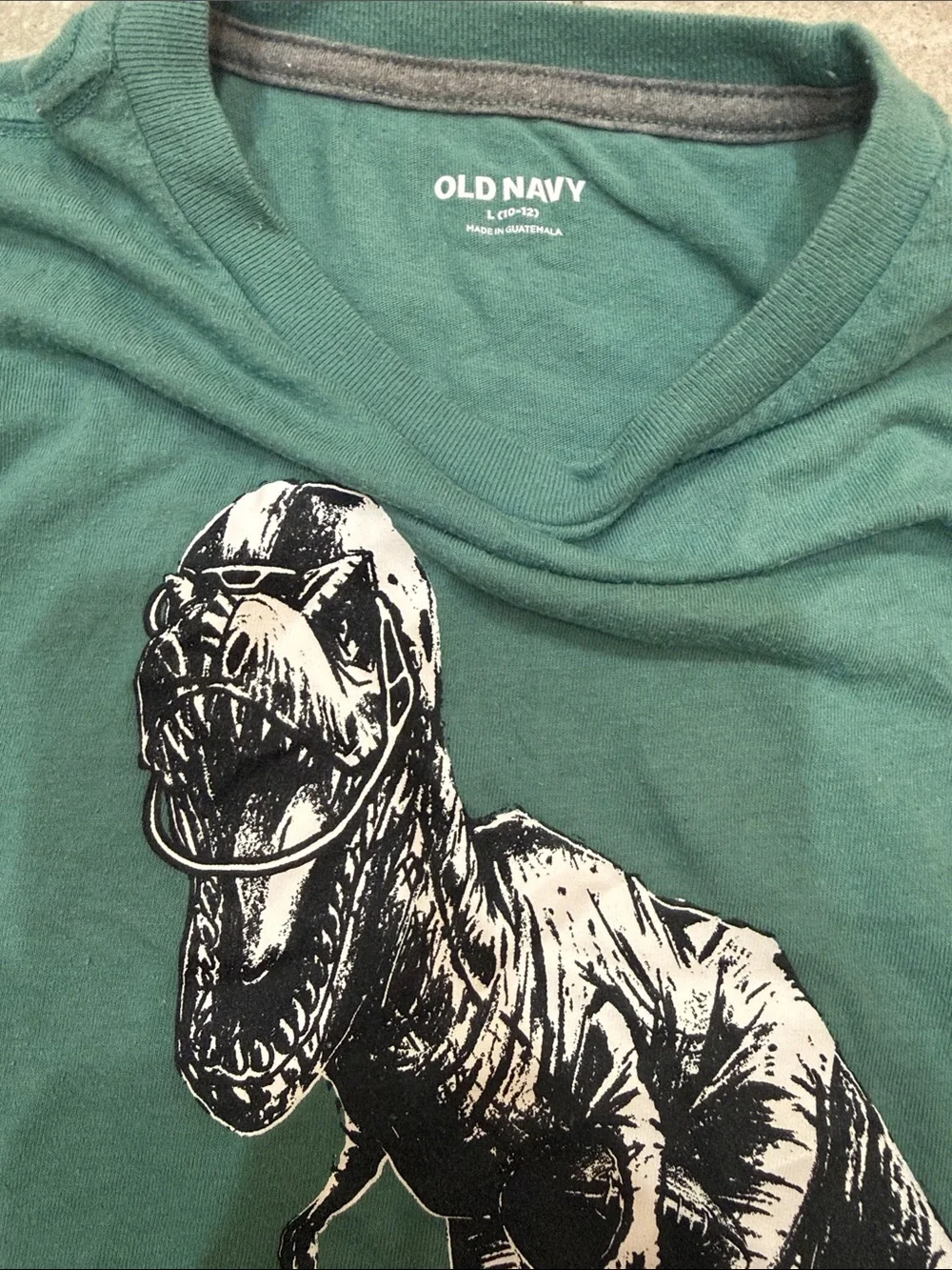 Old Navy Teal Graphic Dino Tee